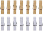 50PCS Gold Wooden ClothesPins - Image 3