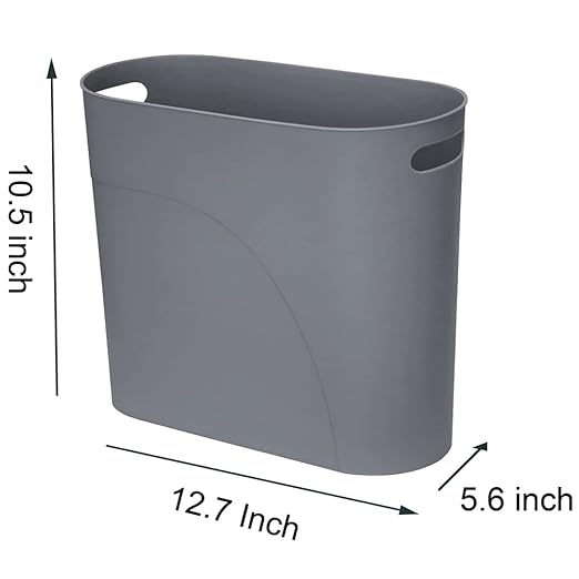 Small Trash Can Plastic Bathroom Wastebasket 3.2 Gallon Slim Garbage Container - Image 4