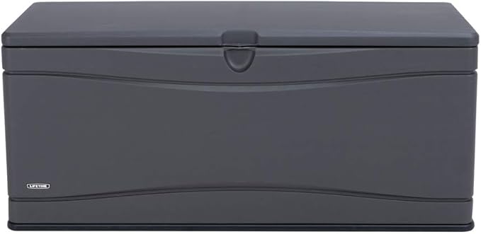 LIFETIME 60298 Heavy Duty Outdoor Storage Deck Box, 130 Gallon, Gray by Lifetime