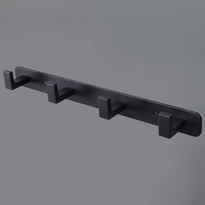 Coat Rack, Heavy Duty Stainless Steel 4 Tri Coat Hook Hanger, Wall Mounted by Vanloory