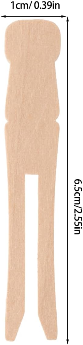 PRETYZOOM 100Pcs Wooden Clothespins, Photo Clips Clothesline Clamps Pegs - Image 2