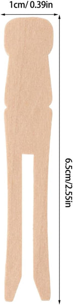 PRETYZOOM 100Pcs Wooden Clothespins, Photo Clips Clothesline Clamps Pegs - Image 2