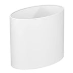mDesign Stainless Steel Metal Oval Trash Can, 7.9 Liter/2.09 Gallon Wastebasket - Image 4