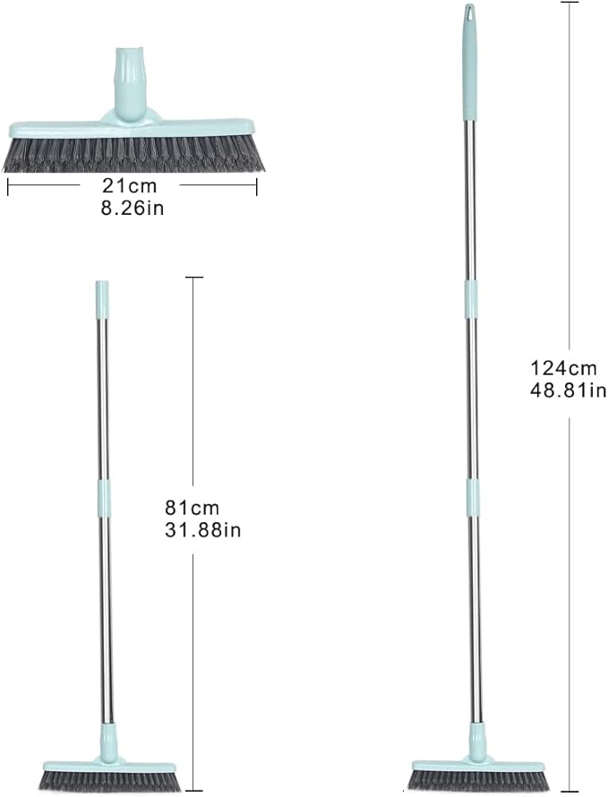 Affogato Floor Scrub Brush Bathroom Long Handle Bathtub Push Broom Shower Tile - Image 6