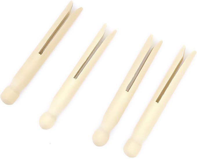 Hanobo 25 Pack Round Wooden Traditional Clothespins - Image 4