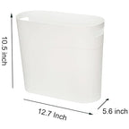Small Trash Can Plastic Bathroom Wastebasket 3.2 Gallon Slim Garbage Container - Image 4