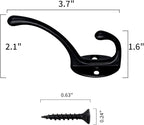 IBosins 30 Pack Heavy Duty Dual Coat Hooks Wall Mounted - Image 2