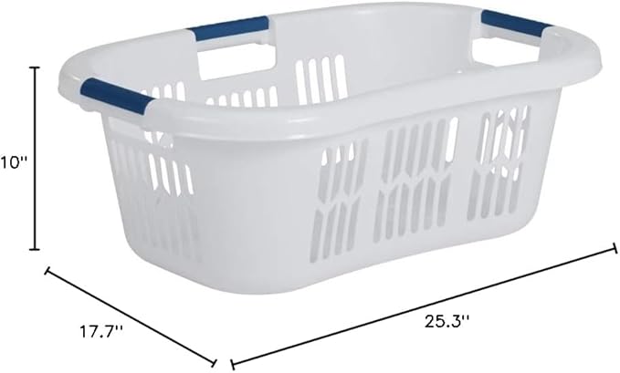Rubbermaid Large Hip-Hugger Laundry Basket/Hamper, 1.5-Bushel, Stackable - Image 8
