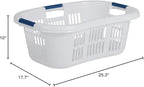 Rubbermaid Large Hip-Hugger Laundry Basket/Hamper, 1.5-Bushel, Stackable - Image 8