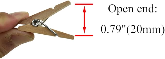 HAHIYO Wooden Clothes Pins Clothespins Small Do NOT Fall Apart 1.38x0.47 inches - Image 4