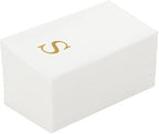 Luxenap 15.8 X 7.9 Inch Linen-Feel Guest Towels, 50 Lettered Hand Towels by Restaurantware
