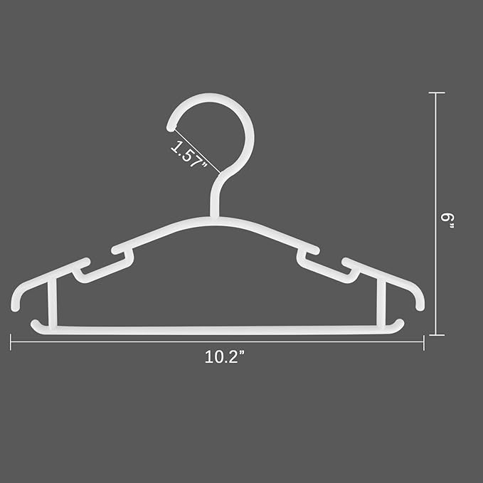 GoodtoU Baby Hangers 100 Pack, Plastic Infant & Toddler Clothes Hangers - Image 4