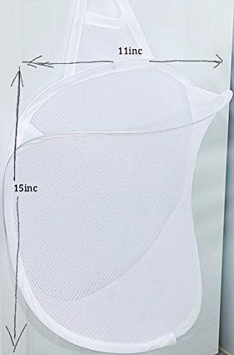 Small Mesh Hanging Laundry Hamper Basket, Mesh Hamper, Wall Dirty Clothes basket - Image 2