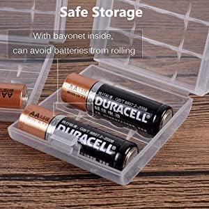 Fielect 18500 Battery Storage Case Box Holder Organizer Transparent, 2 Capacity - Image 5