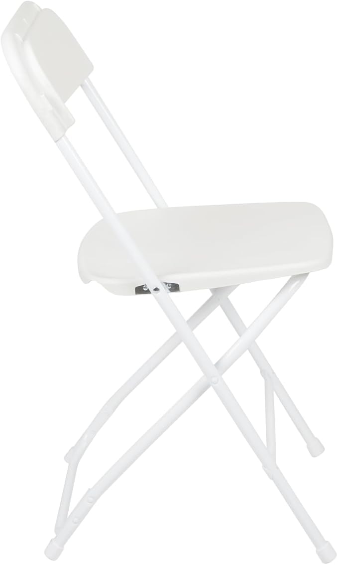 Flash Furniture Hercules Series Plastic Folding Chair - White - 650LB Weight Capacity Comfortable Event Chair - Lightweight Folding Chair - Image 12