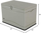 LIFETIME 60059 Black Bottom & Desert (Tan) Sides and Lid Outdoor Storage Box-80 Gal, 80 Gallon, Desert Sand - Image 10