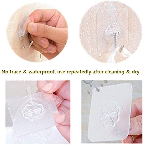 Heavy Duty Adhesive Hooks 33 lb 15KG, Waterproof and Oilproof Reusable Seamless - Image 9