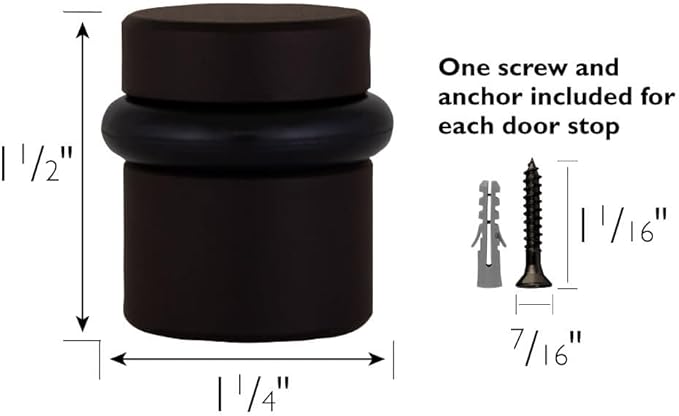 Design House Modern Cylindrical Door Stop, Design House Oil Rubbed Bronze Floor - Image 2