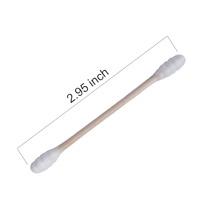 800 Count Natural Wood Stick Cotton Swabs - Image 4