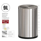 Brushed Nickel Bathroom Trash Can, Stainless Steel Garbage Can - Image 8
