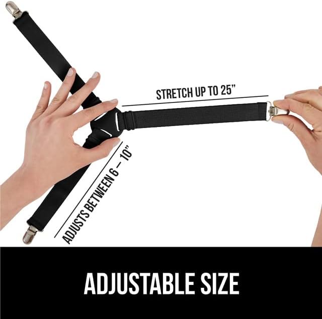 GORILLA GRIP Patent Pending Bed Sheet Holders, Adjustable Elastic Fasteners - Image 2