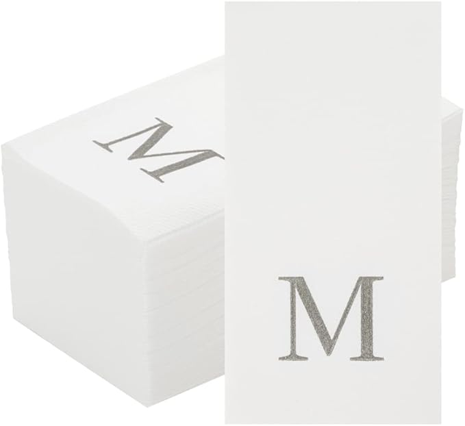 Luxenap 15.8 X 7.9 Inch Linen-Feel Guest Towels, 50 Lettered Hand Towels - Image 2