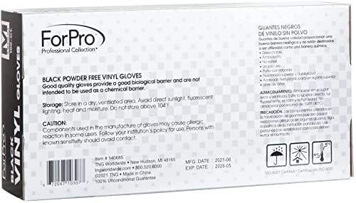 ForPro Disposable Vinyl Gloves, Industrial Grade, Powder-Free, Latex-Free - Image 3