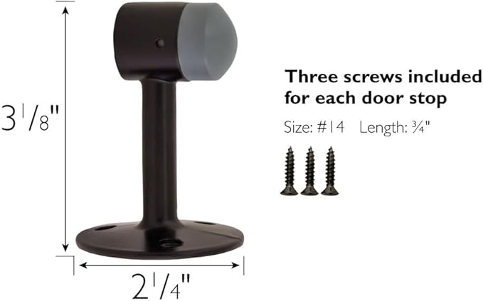 Design House Gooseneck Door Stop Wall Protector - Image 2