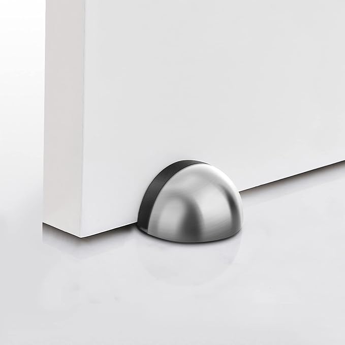 20 Pack Door Stops Self Adhesive Floor Door Stoppers Stainless Steel No Drill - Image 3