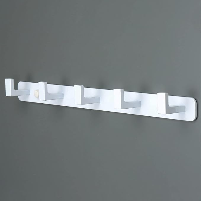 Coat Rack, Heavy Duty Stainless Steel 5 Tri Coat Hook Hanger, Wall Mounted by Vanloory