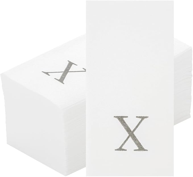 Luxenap 15.8 X 7.9 Inch Linen-Feel Guest Towels, 50 Lettered Hand Towels - Image 2