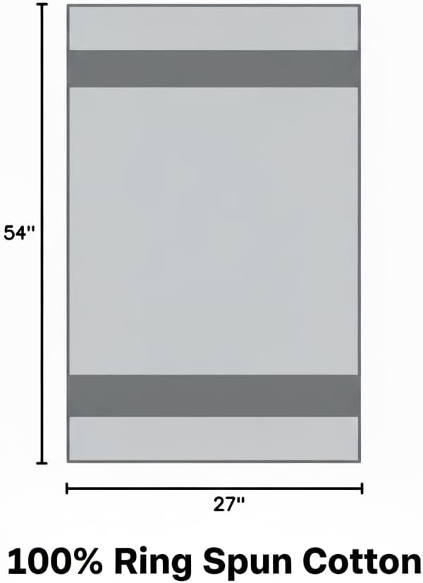 Large Bath Towels Set of 4 – 27x54 Inches – 100% Cotton – Quick Dry & Highly - Image 2