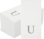Luxenap 15.8 X 7.9 Inch Linen-Feel Guest Towels, 2000 Lettered Hand Towels - Image 2