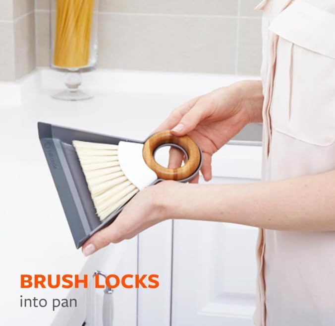 Full Circle Tiny Team Mini Compact Brush & Dustpan Set, Portable Handheld Broom - Image 2