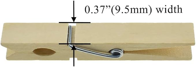 HAHIYO Wooden Clothes Pins Clothespins Large Do NOT Fall Apart 2.87 inches - Image 3