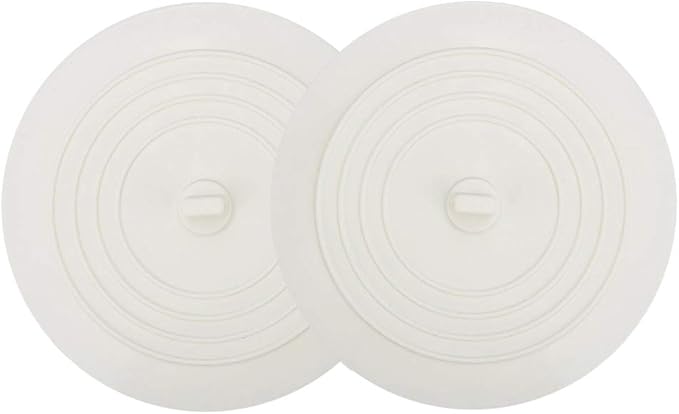 V-TOP Tub Stopper 2 Pack, 6 inches Large Silicone Drain Plug Hair Stopper Flat by V-TOP