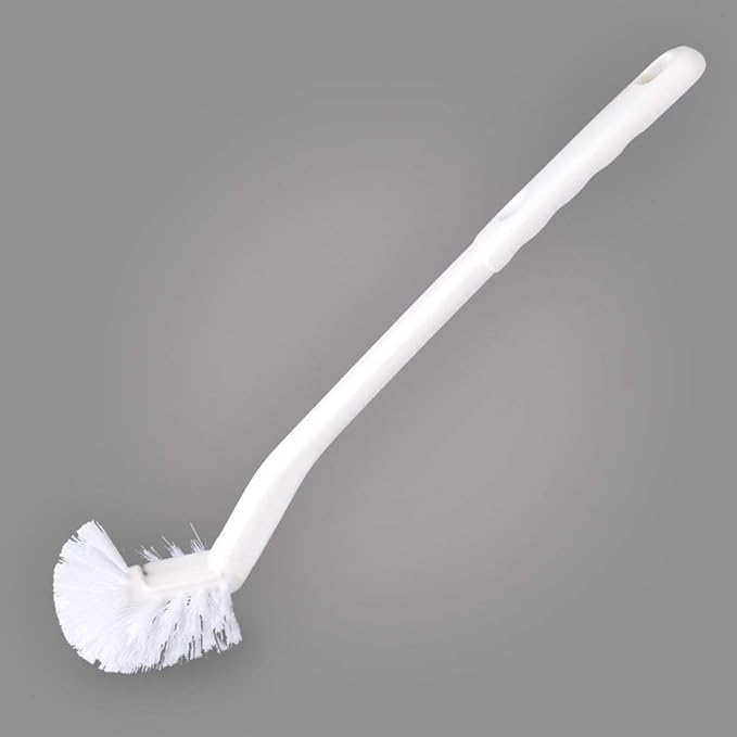 Baffect Curved Toilet Brush Plastic Long Antislip Grip Handle Toilet Cleaning by Baffect