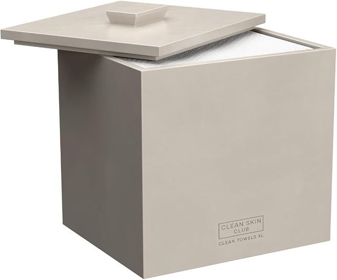 CLEAN SKIN CLUB Cement Box for 50 Disposable Clean Towels XL, Concrete by CLEANSKINCLUB