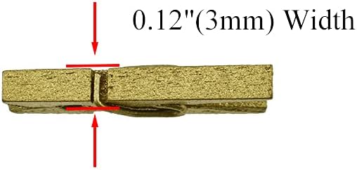 HAHIYO Gold Wooden Clothes Pins Clothespins Mini Do NOT Fall Apart 1 inches - Image 3