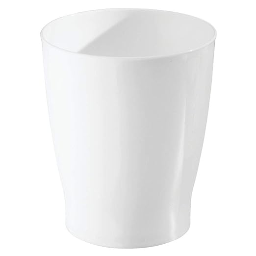 iDesign Small Round Plastic Bathroom Trash Can by iDesign