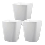Small Bathroom Trash Can Plastic Garbage Can Square Waste Basket Trash Bins by Heagoale