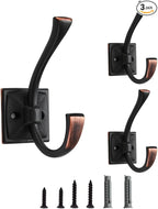 3 Pack Decorative Heavy Duty Towel Hooks by CABDM