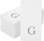 Luxenap 15.8 X 7.9 Inch Linen-Feel Guest Towels, 50 Lettered Hand Towels - Image 2