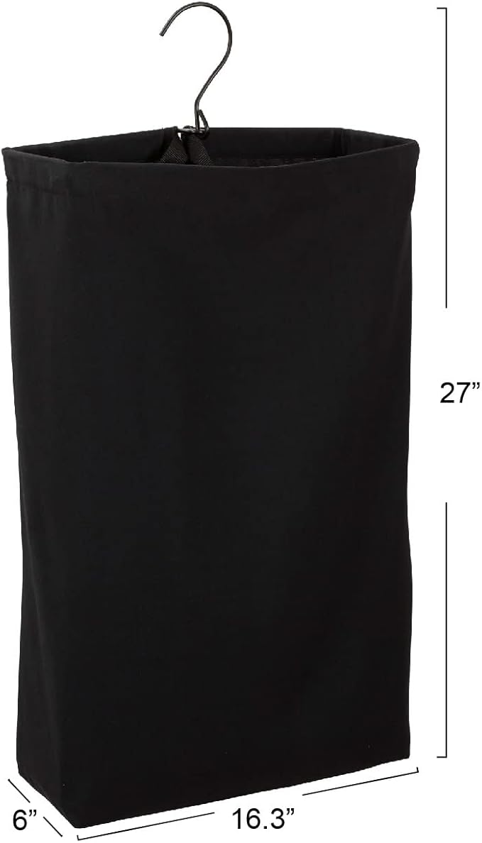 Household Essentials Door Hanging Laundry Bag, Washable Canvas Bag - Image 3