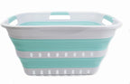 SAMMART 30L Collapsible 3 Handled Plastic Laundry Basket - Image 2