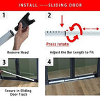 2-in-1 Door Security Bar & Sliding Patio Door Stopper Security Jammer Bar Child - Image 7