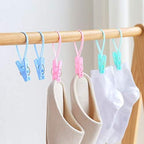 24pcs Colorful Plastic Clothes Peg Clip Pins Rope Hanging Clothesline Windproof - Image 2