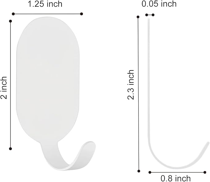 Sticky Adhesive Hooks for Hanging, Stainless Steel Hooks, Key Hooks, Towel Hooks - Image 2