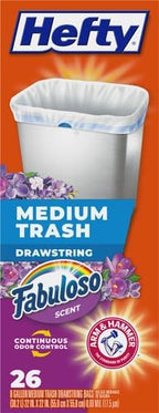 Hefty Medium Trash Bags, Fabuloso Scent, 8 Gallon - Image 2