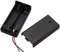 6 Pieces 2 Slots x 1.5V AA Battery Case Holder Battery Spring Clip Storage Box by Onwon